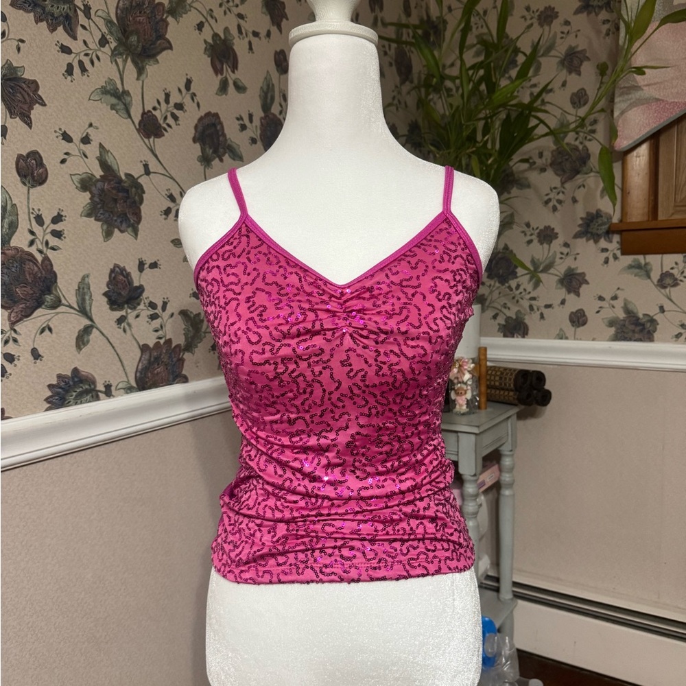 Pink sequence top